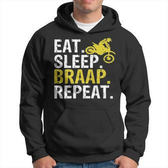 Eat Sleep Braap Repeat Braap Dirt Bike Hoodie | Mazezy