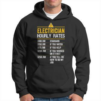 Electrician Hourly Rates Lineman For Electricians Hoodie | Mazezy