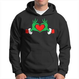 Elf With Cute Heart Hands Style Christmas Costumes Hoodie - Seseable