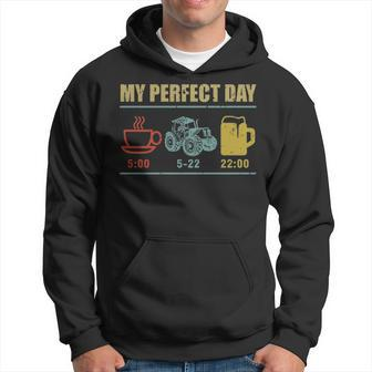 Farmer Perfect Day Tractor Agriculture Hoodie | Mazezy