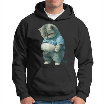 Fat Cat Big Belly Cat Big Cat Cute Hoodie - Seseable