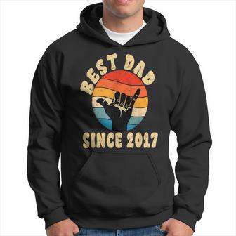 Father's Day 2024 Retro For Best Dad Since 2017 Hoodie - Thegiftio UK
