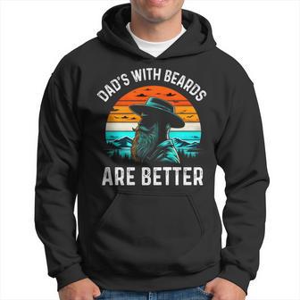 Father's Day Joke Dads With Beards Are Better Sunset Hoodie - Monsterry AU