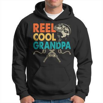 Fathers Day Vintage Fishing Reel Cool Grandpa Hoodie - Thegiftio UK