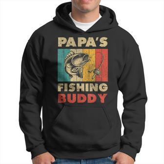 Fishing Papa's Fishing Buddy Vintage Fishing Hoodie - Thegiftio UK