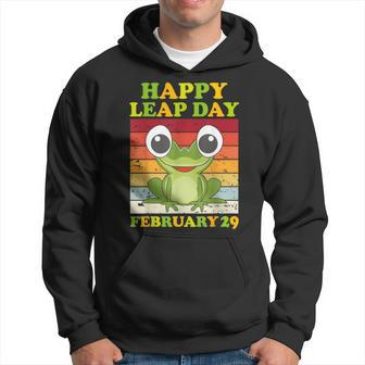 Frog Happy Couple Leap Day February 29 Leap Birthday Hoodie - Seseable