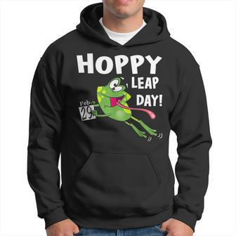 Frog Hoppy Leap Day February 29 Leap Year Birthday Hoodie - Seseable