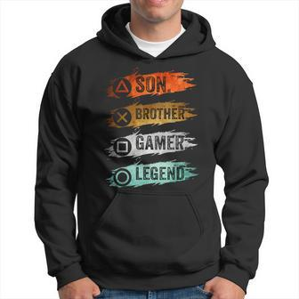 Gamer Vintage Video Games For Boys Brother Son Hoodie - Seseable