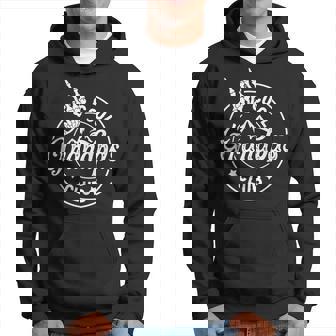 Grandpa Fathers Day Cool Grandpas Club Skeleton Hand Hoodie - Seseable