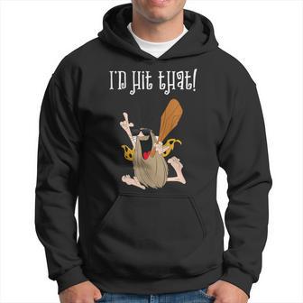 Hairy Caveman Id Hit That Bat Dinosaurs Novelty Hoodie - Thegiftio UK