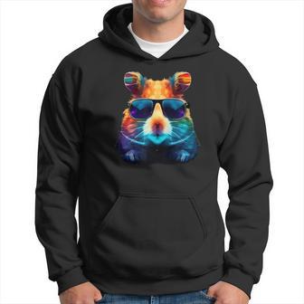Hamster With Sunglasses For Mouse & Rodent Lovers Hoodie - Thegiftio UK