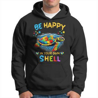 Be Happy In Your Own Shell Autism Awareness Turtle Hoodie | Mazezy