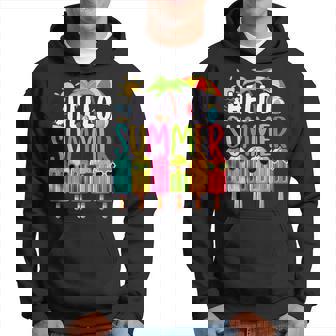 Hello Summer Vacation Popsicle Ice Lolly Ice Cream Hoodie - Seseable