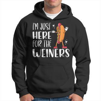 Hot Dog I'm Just Here For The Wieners Sausage Lovers Hoodie - Monsterry CA