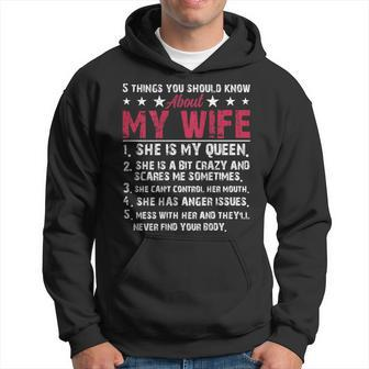 Husband 5 Things You Should Know About My Wife Hoodie - Thegiftio UK