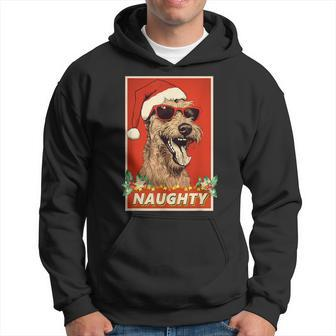 Irish Terrier Christmas Naughty Vintage Hoodie - Monsterry AU