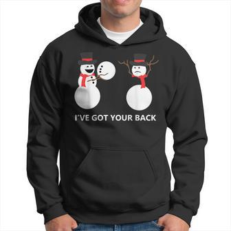 I've Got Your Back Frosty Christmas Hoodie - Monsterry