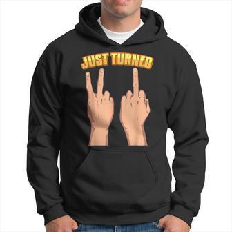 Just Turned 21St Birthday For Him Or Her Hoodie - Thegiftio UK