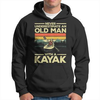 Kayaking For Men Grandpa Kayaker Kayak Lovers Hoodie | Mazezy