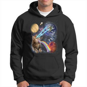 Laser Cat Cute Space Cat Kitten Laser Eyes Hoodie - Monsterry CA