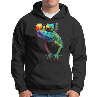Lizard With Sunglasses For Iguana & Reptiles Lovers Hoodie - Thegiftio UK
