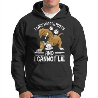 I Love Boxer Wiggle Butt Apparel For Puppy Dog Owners Hoodie | Mazezy