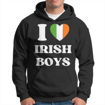 I Love Irish Boys I Red Heart British Boys Ireland Hoodie - Thegiftio