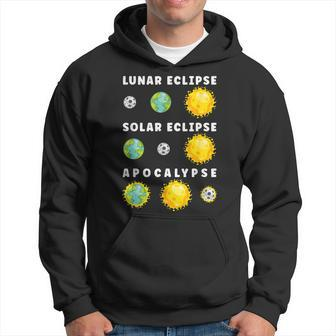 Lunar Solar Eclipse Apocalypse Astronomy Nerd Science Hoodie - Seseable
