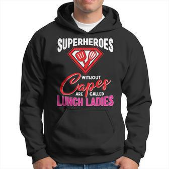 Lunch Lady Superheroes Capes Cafeteria Worker Squad Hoodie | Mazezy