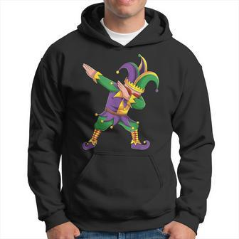 Mardi Gras Outfit Dabbing Jester New Orleans Boys Mens Hoodie - Monsterry DE