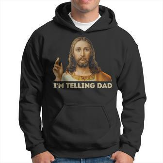 Meme Jesus I'm Telling Dad Kid Women Hoodie | Mazezy