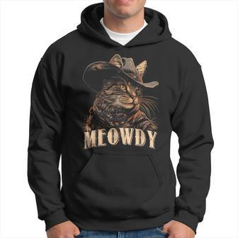 Meowdy Cat Cute Animal Adorable Cowboy Cats Kitten Hoodie - Monsterry