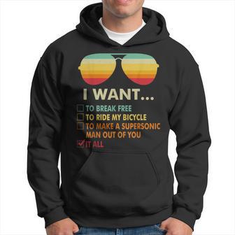 Music Lover Bicycle Costume I Want It All Hoodie - Thegiftio UK