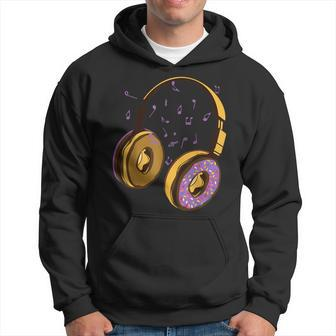 Music Notes And Bakery Sweets Donut Headphones Hoodie - Monsterry AU