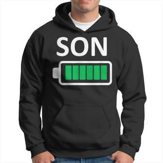Nerdy Family Son Full Battery Never Tired Geek Hoodie - Monsterry CA
