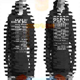 Operator Operator Hourly Rate Hoodie | Mazezy