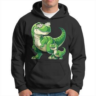 Papasaurus T-Rex With Sunglasses Father's Day Hoodie - Monsterry