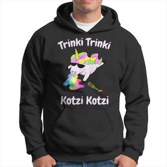 Party Unicorn Saufen Trinki Kotzi Hoodie - Seseable