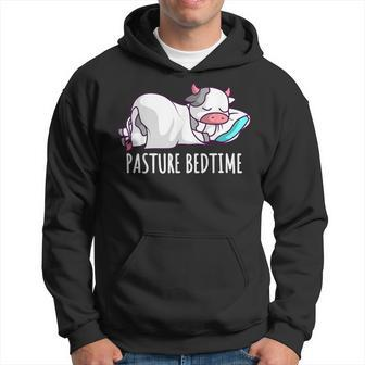 Pasture Bedtime Cute Cow Sleeping Pajamas Pjs Napping Hoodie - Monsterry