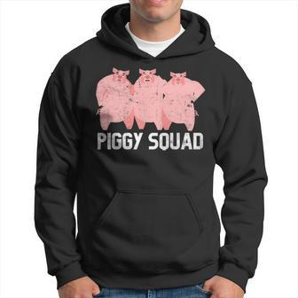 Piggy Squad Barnyard Farm Animal Pigs Grunge Hoodie | Mazezy