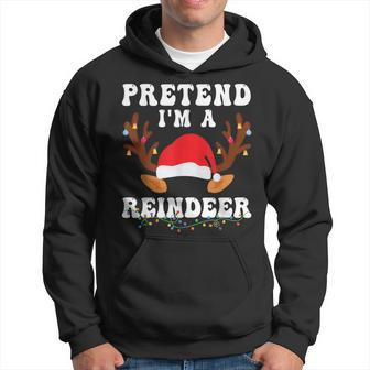 Pretend I'm A Reindeer Christmas Pajama Costume Hoodie - Thegiftio UK