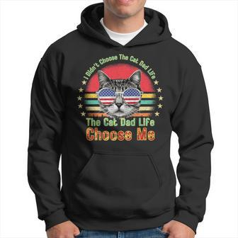 Quote I Didn't Choose The Cat Dad Life The Cat Destiny Hoodie - Monsterry UK