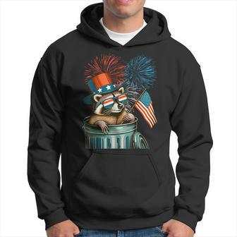 Raccoon 4Th Of July American Flag Patriotic Raccoon Hoodie - Thegiftio UK