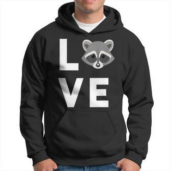 Raccoon Face Animal Lover Cute I Love Raccoons Hoodie - Monsterry