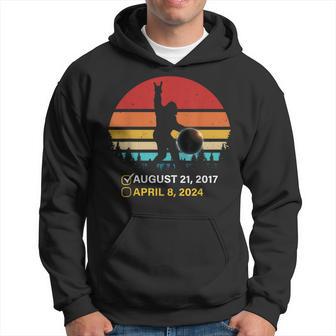 Road Atlas For The Total Solar Eclipse Of 2024 Bigfoot Hoodie - Thegiftio UK