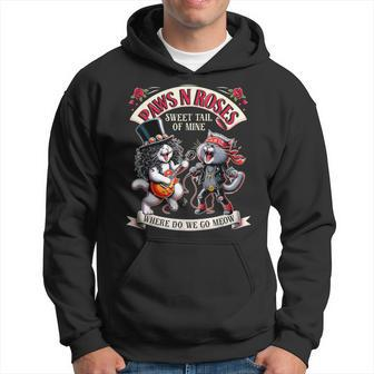 Rock Cats Playing Guitar Classic Cat Music For Lover Hoodie - Monsterry DE