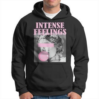 Sculpture Letter Graphic Cute Intense Feelings Hoodie - Monsterry UK