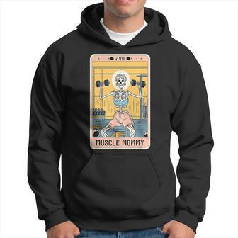 Skeleton Fitness Workout Muscle Mommy Tarot Card Hoodie - Thegiftio UK