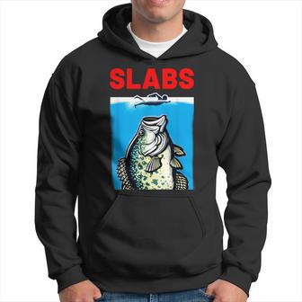 Slab Famous Shark Movie Parody Slabs Crappie Fishing Hoodie - Monsterry AU