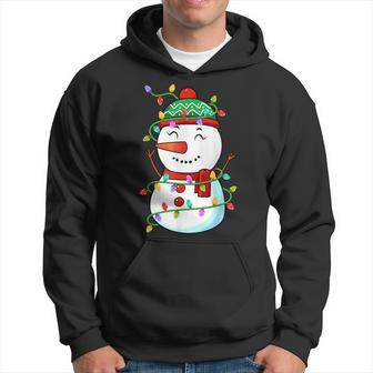 Snowman Christmas Xmas Light Snowman Christmas Hoodie - Seseable